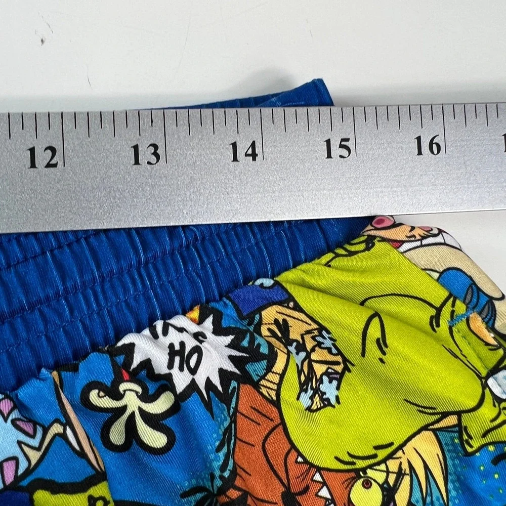 Ren & Stimpy Nickelodeon Happy Happy Joy Shorts‎ Pocket Drawstring Button XL